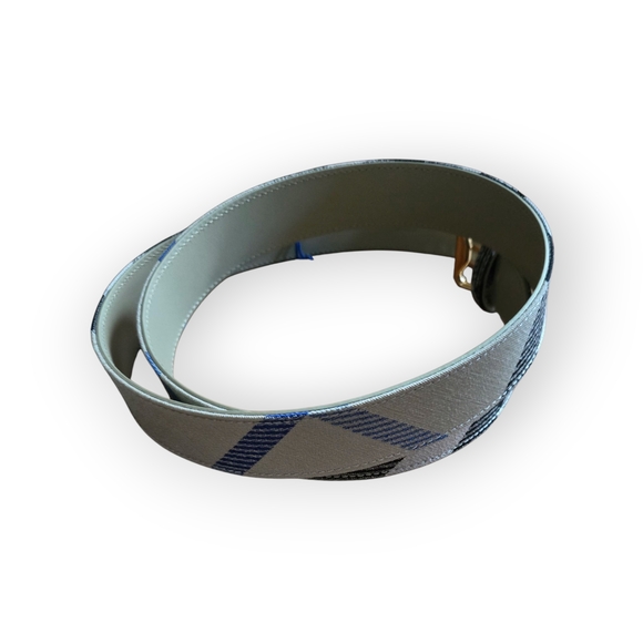 Burberry Gray and Blue Women's Belt Size M, NWT And Dust Bag - Picture 1 of 5